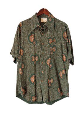 Vintage Men's Kings Road Polka Dot/Paisley Button-Down Shirt